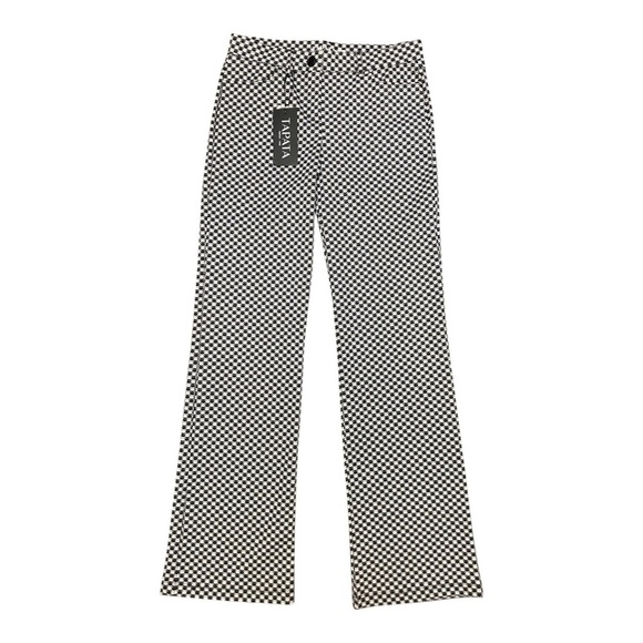 Tapata Pants - Tapata Womens New Cat Print Flare Leg Soft Stretchy Pants